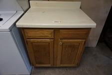 Oak cabinet w/top