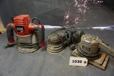 Skil 1 3/4 HP router, Porter cable sander, old sander Junior Tool Company
