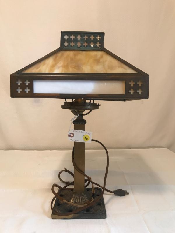 Slag Glass Lamp