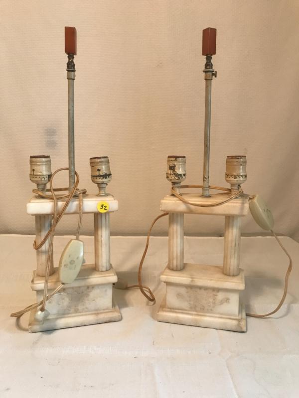 Pair of Matching Heavy Lamps