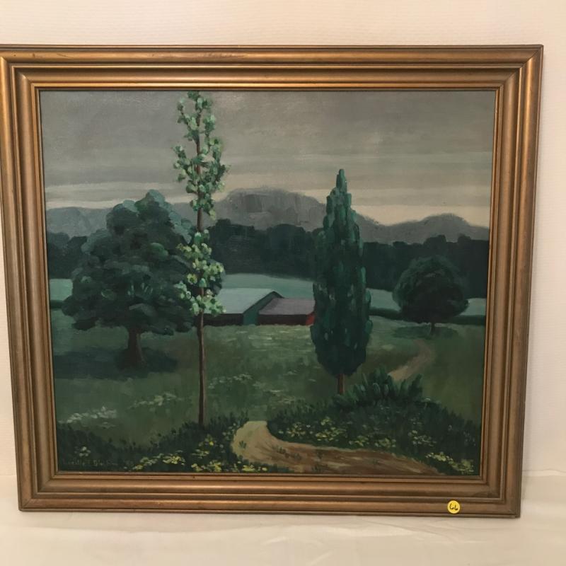 Framed Oil Painting "Rainy Morning"