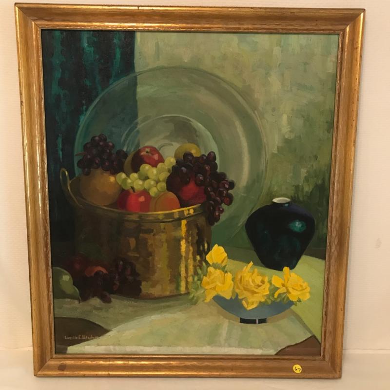 Framed Oil Painting, fruit