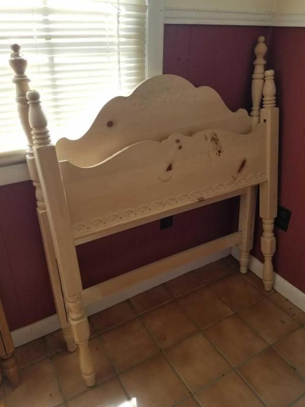 Twin wooden headboard and footboard- no rails
