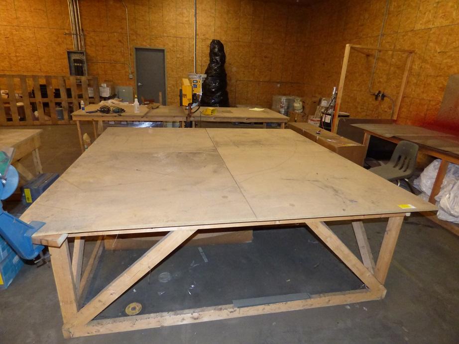 8' X 8' Wooden Worktable