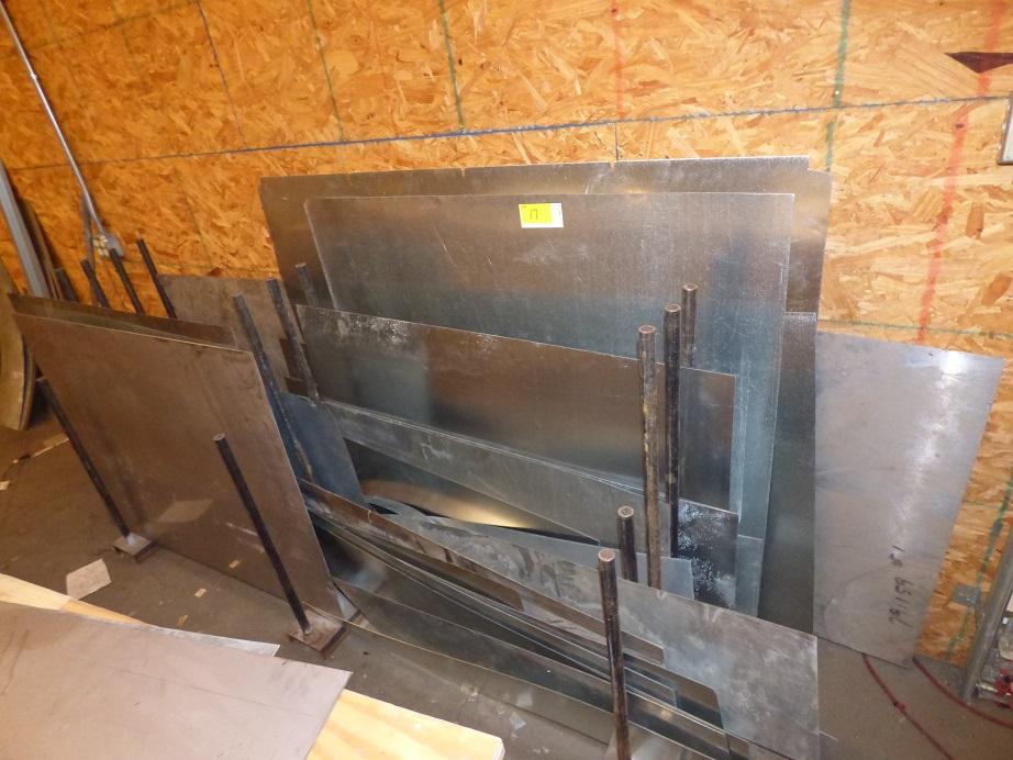 Various pieces of galvanized , various widths sizes...including rack