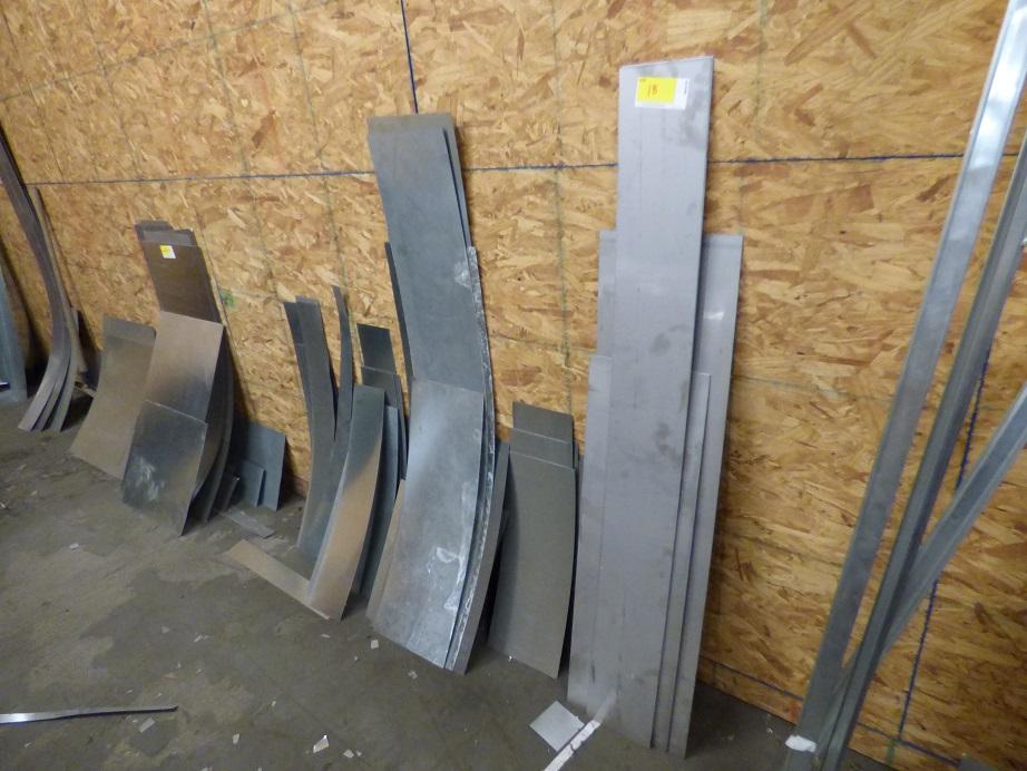 Various pieces of galvanized , various widths, sizes