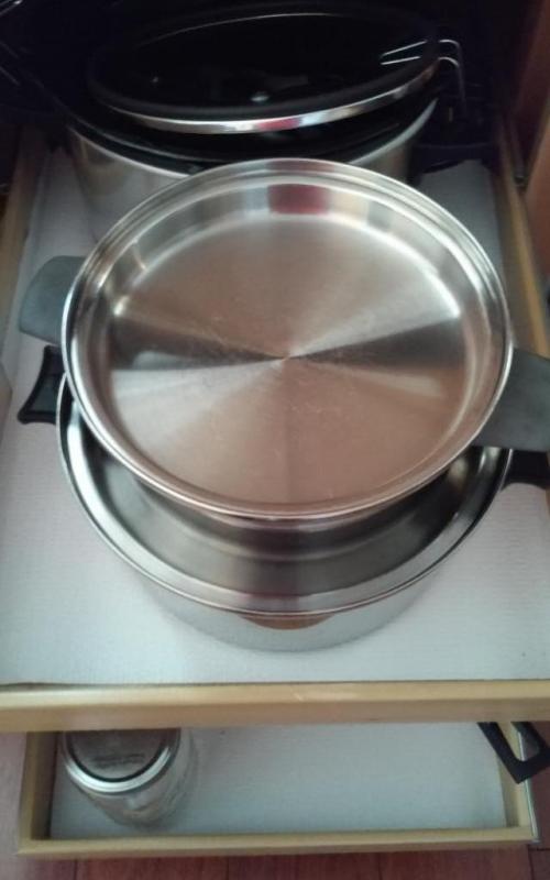 Assortment of pots, pans, crockpot, etc