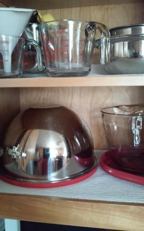Measuring cups and mixing bowls