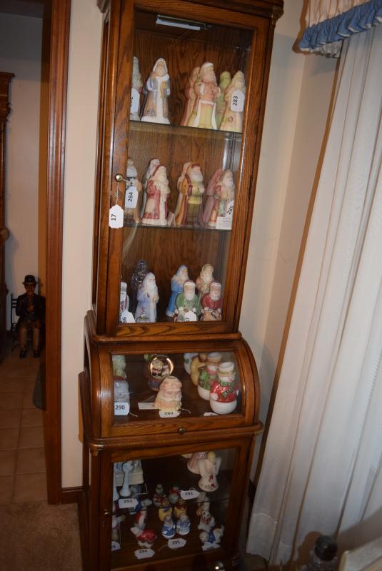 Oak Curio Cabinet with glass doors image