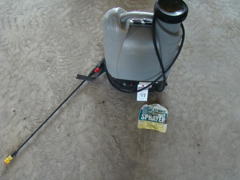 ONE STOP GARDENS 12 volt Backpack Sprayer, 4.8 gal. capacity (18L), 65 PSI, 9-10 hour run on one charge, 12 V DC rechargeable battery
