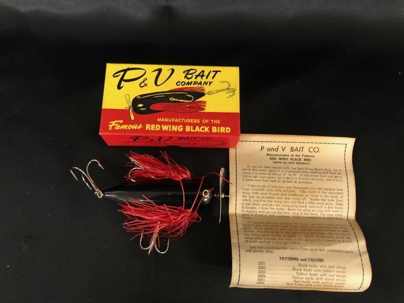 P&V Bait Company Red Wing Black Bird