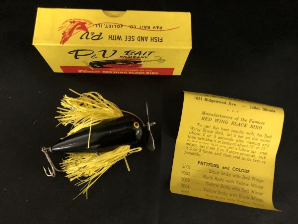 P&V Bait Company Red Wing Black Bird