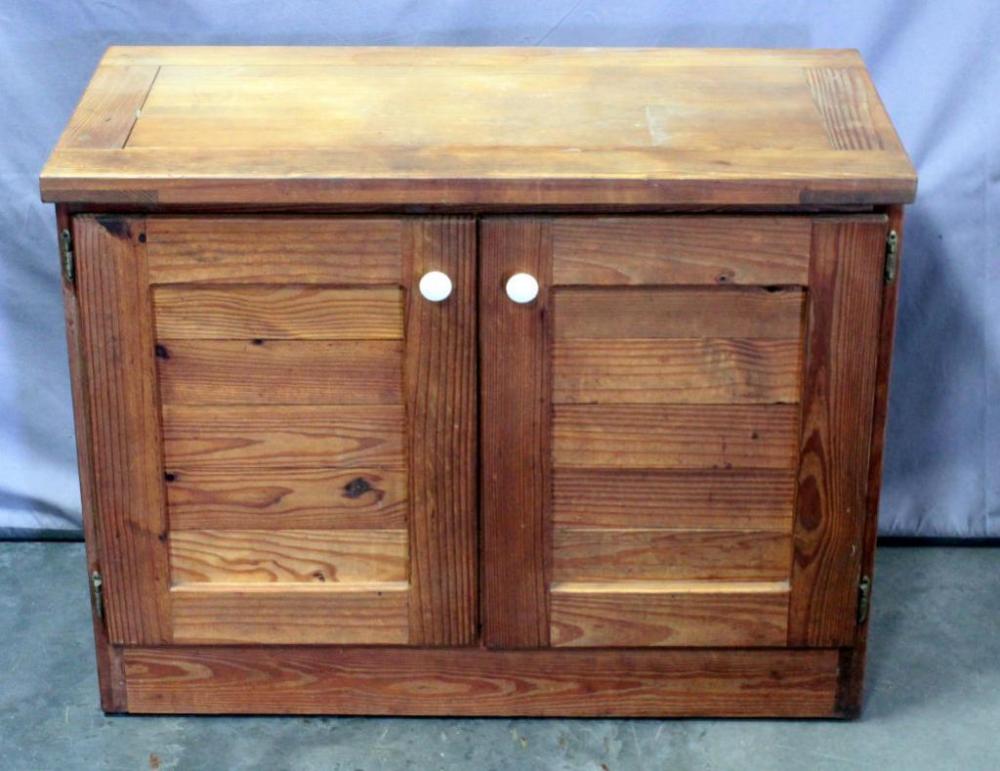 Primitive Two-Door Kitchen Cupboard, 41"W x 31"H x 19.5"D
