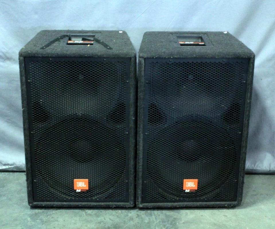 JBL Mpro Speakers, Qty 2, 18"W x 28"H x 13.5"D