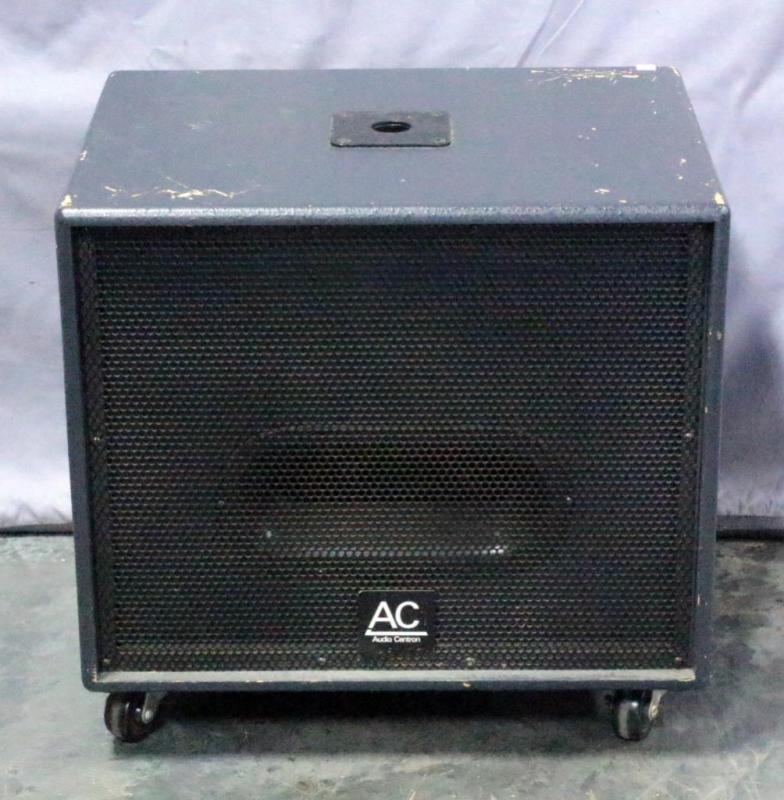 AC Audio Sentron Speaker Model CE-112SPG On Wheels, 23"W x 22.5"H x 19"D