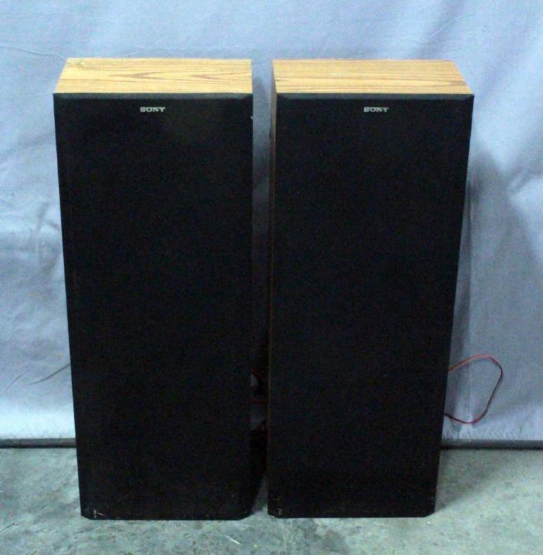 Sony Speakers, Model SS-U211, Qty 2, 13"W x 34.5"H x 9"D