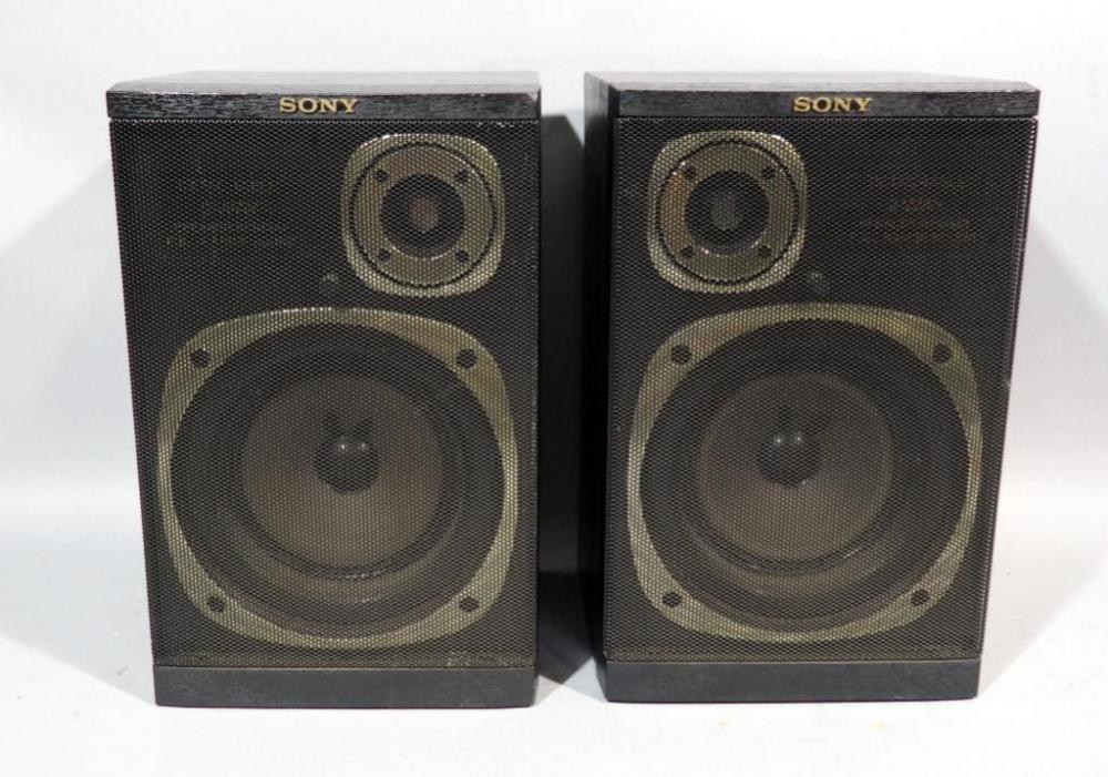 Sony Detachable Two-Way Bookshelf Speakers, Qty 2, 7"W x 11"H x 7"D