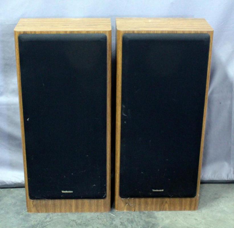 Technics Three Way Speakers, Model SB-A50, Qty 2, 17"W x 37.5"H x 11"D