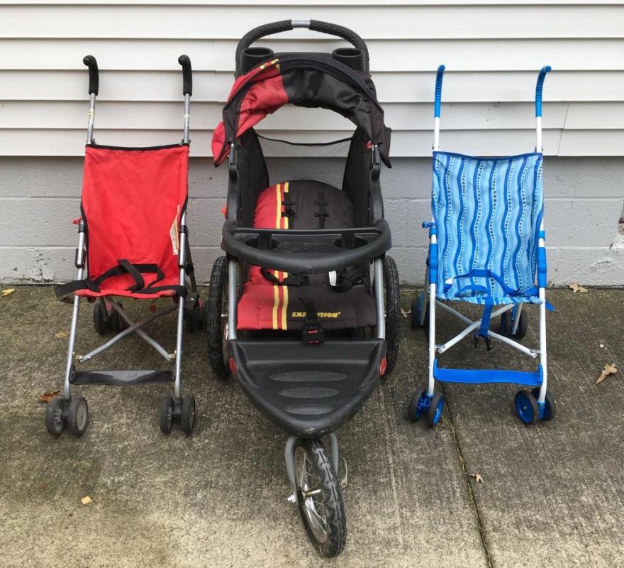 Babytrend Jogging Stroller & 2 Umbrella Strollers