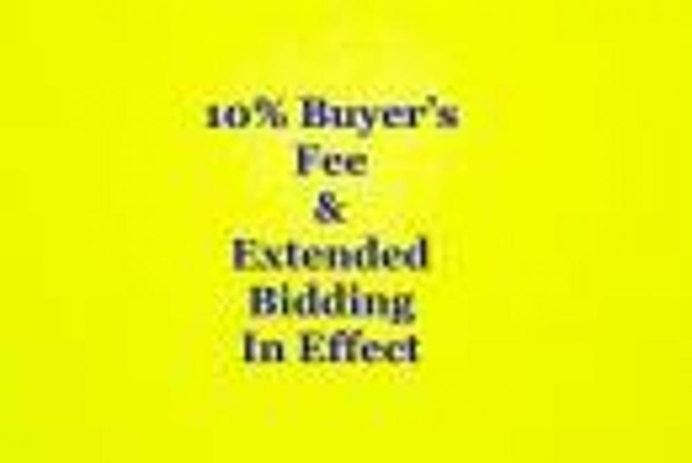 10% Buyers Fee & Extended Bidding in Effect!