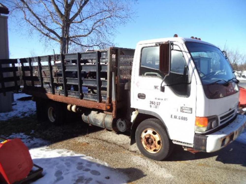 1999 GMC W4500 Single Axle COE Stake Bed Truck, VIN: J8DC4B143X7014733, 277,848 Miles,