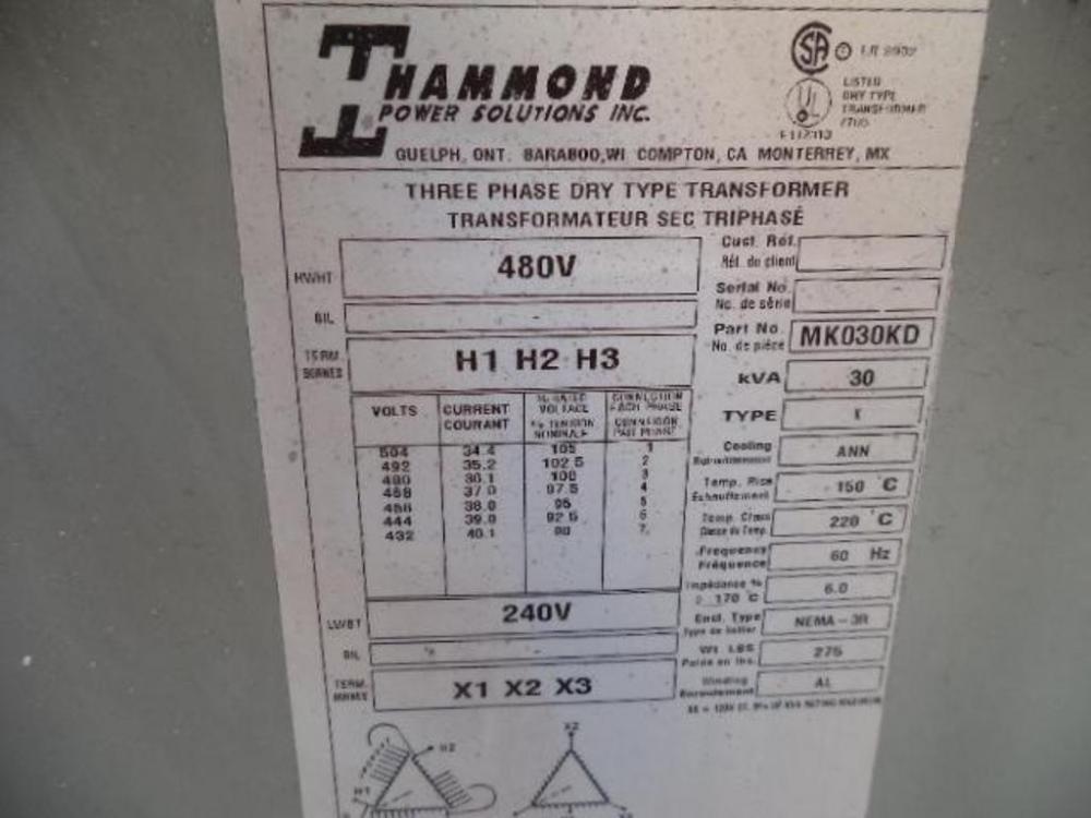 Hammond 3-Phase Dry Type Transformer
