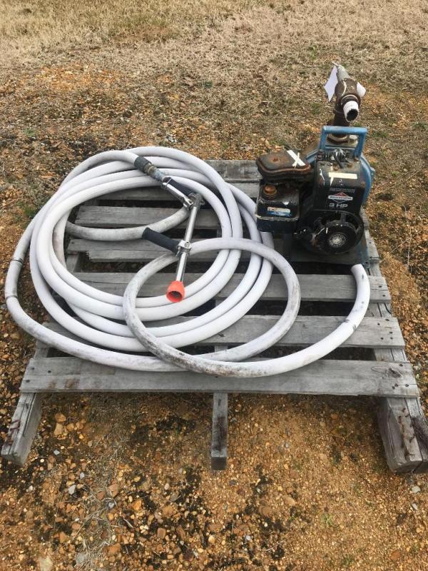 3 HP Water Pump & Hose with Nozzle